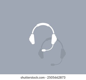 Vector icon of white color with shadow on gray background