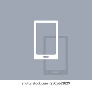 Icono de Vector de color blanco con sombra sobre fondo gris