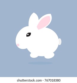 Vector icon white rabbit