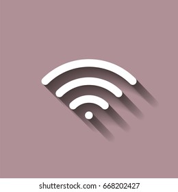 Vector icon wi -fi  with shadow