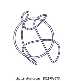 Vector icon for Wiccan Community: Witches Knot also known as Magic Knot or Witches Charm symbol.
