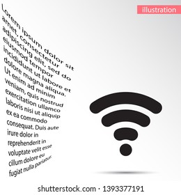 vector icon Wi-Fi . Lorem Ipsum Illustration design