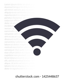 vector icon Wi-Fi . Lorem Ipsum Illustration design