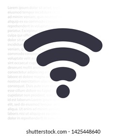 vector icon Wi-Fi . Lorem Ipsum Illustration design