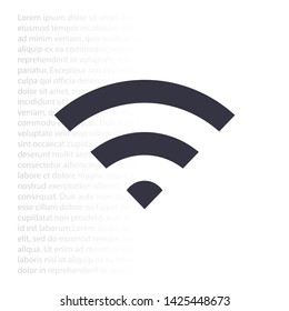 vector icon Wi-Fi . Lorem Ipsum Illustration design