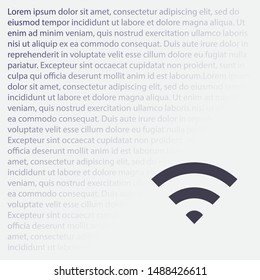 vector icon Wi-Fi . Lorem Ipsum Illustration design