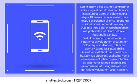 icono vector Wi-Fi . Lorem Ipsum Diseño de ilustración