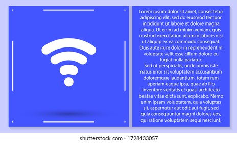 vector icon Wi-Fi . Lorem Ipsum Illustration design