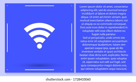 vector icon Wi-Fi . Lorem Ipsum Illustration design
