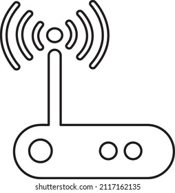 vector Icon of Wi-Fi Router icon outline.eps