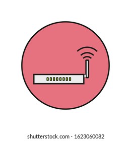 vector icon, wifi router shape