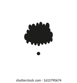 vector icon with wig shape and clown nose