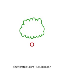 vector icon with wig shape and clown nose