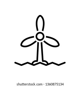 Vector icon for wind turbine