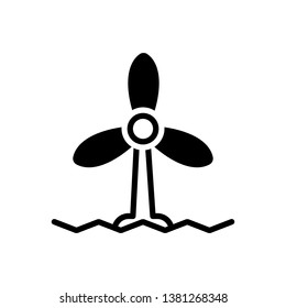 Vector icon for wind turbine