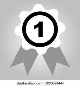 Vector icon winner label on white background
