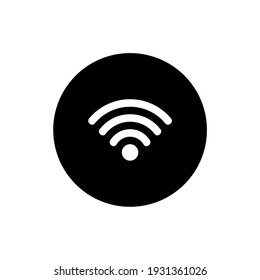 vector icon for wireless with black color