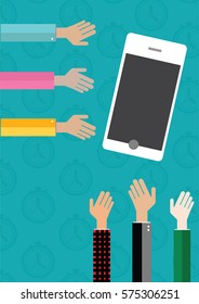 Vector icon of wireless communication against color background