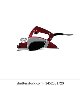 Vector icon of wood shavings machine for carpentry tools for furniture craftsmen and furniture