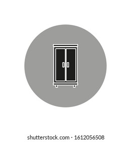 vector icon with wooden cupboard shape