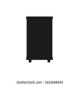 vector icon with wooden cupboard shape