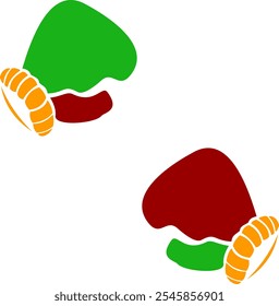 vector icon wool mittens chirstmass