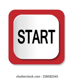 Vector icon with the word START