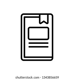 Vector icon for work book
