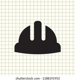 Vector icon working helmet