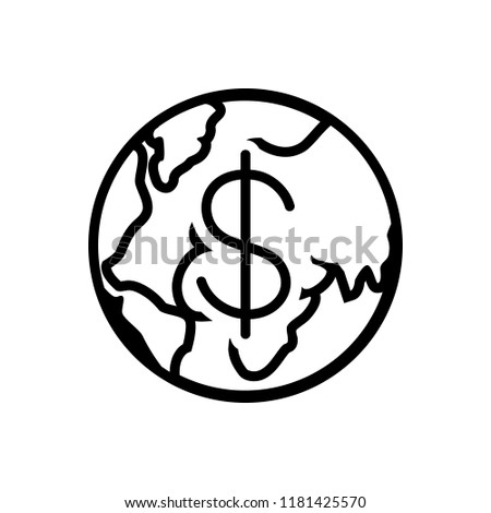 Vector icon for world economy