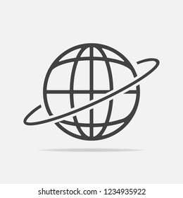 Vector icon world news.Globe icon illustration.Layers grouped for easy editing illustration. For your design.