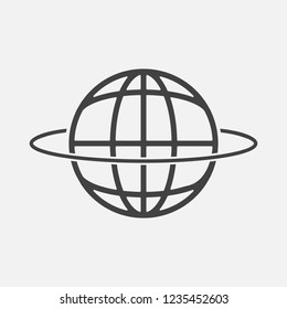 Vector icon world news.Globe icon illustration.Layers grouped for easy editing illustration. For your design.
