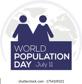 Vector or icon of World Population Day. July 11