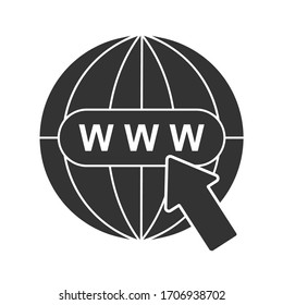 Vektorsymbol der weltweiten Internetverbindung Sign. Vorlage für die Website und App. einzeln auf weißem Hintergrund. Einfaches Design.