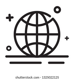 Vector icon. Worldwide, Globe, Browser icons. Modern outline icons for any purposes, suitable for finance, Internet theme