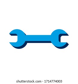 Vector icon wrench
isometric. 3d  sign isolated on white background.