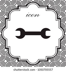 Vector icon wrench on a geometric background of eps