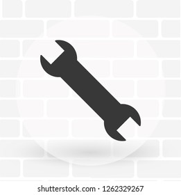 Vector icon wrench tool 10 EPS