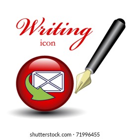 Vector icon for writing message