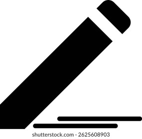 Vector icon of a writing pen, perfect for representing writing, editing, or note-taking in various designs. Clean and editable.