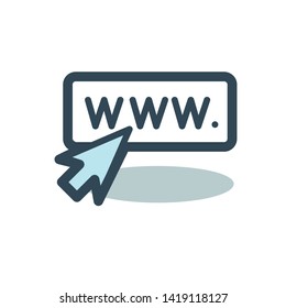vector icon www link url for networking