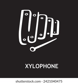 vector icon for xylophone, musical instruments