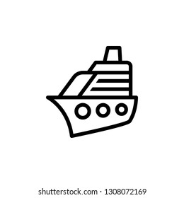 Vector icon for yacht