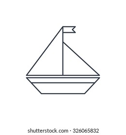 Vector icon of yacht