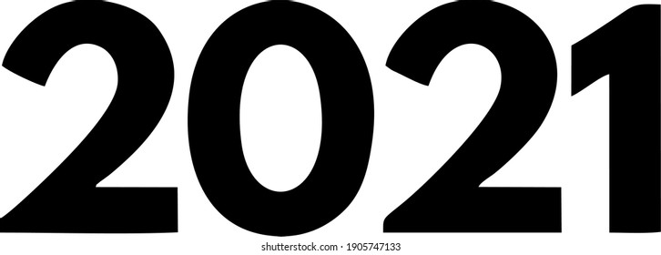 Icono vector del año 2021