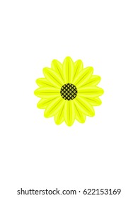 Vector icon of yellow flower