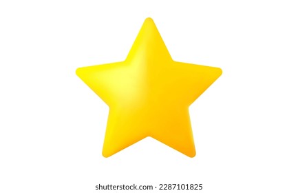 Vector icon yellow stars on isolated background. Achievements for games or customer rating feedback of website. Vector illustration of star in realistic 3d style.