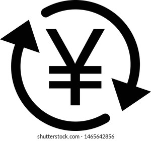 Vector icon Yen  . Exchange of Yen  currency. Yen  icon. Yen  sign. vector
