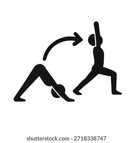 Vector Icon Yoga pose transition