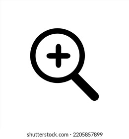 Vector icon zoom in on white background. vector illustration